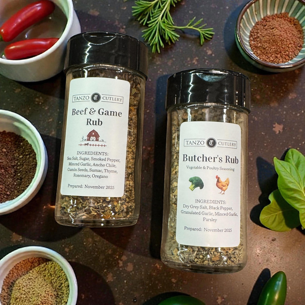 Spice Rub Set: Beef & Game Rub and Butcher’s Rub